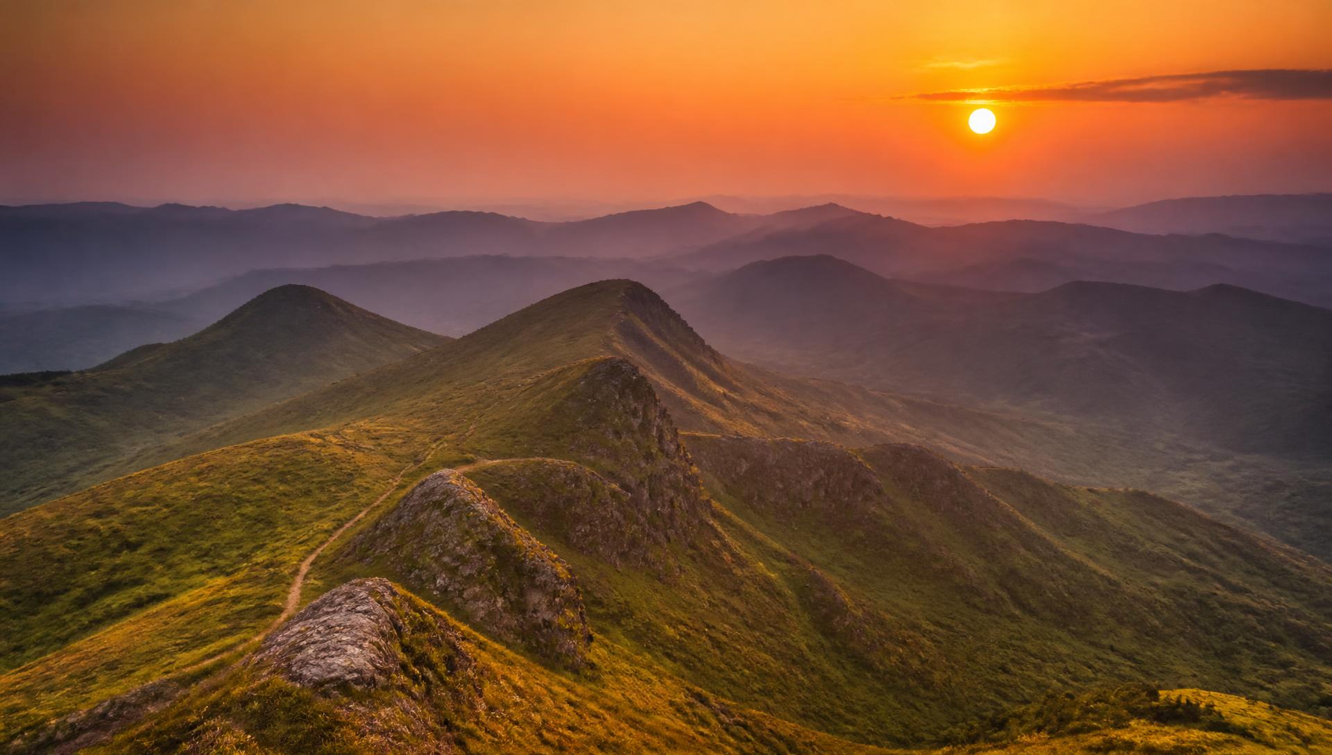 Golden hour over the Makhonjwa mountain range in Mpumalanga